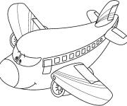 Coloriage Super Wings avion de ligne