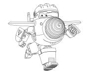 Coloriage Super Wings en action