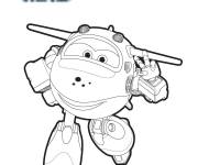 Coloriage Super Wings Mira en mode robot