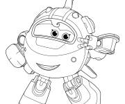Coloriage Super Wings sauveur de l&rsquo;espace