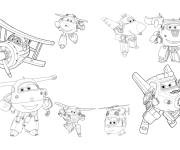 Coloriage Tous les personnages de Super Wings