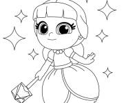 Coloriage La belle fille Grizelda de Talia et Le royaume arc-en-ciel