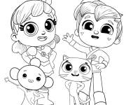 Coloriage Les personnages principaux de Talia et Le royaume arc-en-ciel