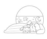 Coloriage Talia et Le royaume arc-en-ciel c'est le temps de dormir