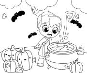 Coloriage Zee dans Talia et Le royaume arc-en-ciel pour Halloween
