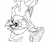 Coloriage Taz sportif disney