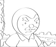 Coloriage Dessin Papi-Cha en col&egrave;re