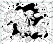 Coloriage et dessins gratuit Affiche teen Titans à imprimer