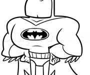 Coloriage et dessins gratuit Batman de Teen Titans Go facile à imprimer