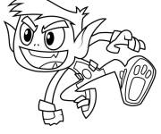Coloriage Beast Boy facile
