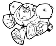 Coloriage Cyborg avec l'arme scie