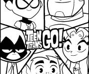 Coloriage Dessin anim&eacute; de jeune Titans