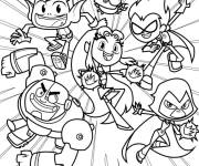 Coloriage Dessin anim&eacute; Teen Titans vont