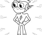 Coloriage Flash de Teen Titans Go