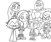 Coloriage Image des personnages Teen Titans