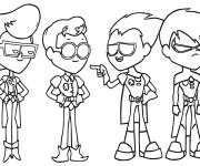 Coloriage L'&eacute;quipe de jeunes Titans Go
