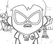 Coloriage Le Titan Robin en col&egrave;re