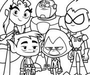 Coloriage Les Teen Titans facile