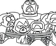 Coloriage Personnages de jeunes Titans en captivit&eacute;