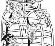 Coloriage Personnages de Teen Titans  Go s'amusent
