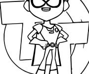 Coloriage Portrait de Teen Robin