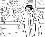Coloriage Robin et Starfire de Teen Titans Go