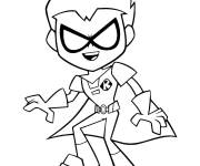 Coloriage Robin le super héro de Teen Titans go