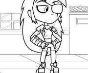 Coloriage Rose Wilson de Teen Titans vont