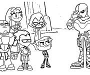 Coloriage Scènes de cartoon Teens Titans