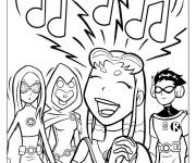 Coloriage Starfire en chantant