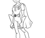 Coloriage Teen Titan Robin en uniforme