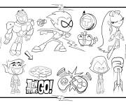 Coloriage Teen Titans go &agrave; t&eacute;l&eacute;charger