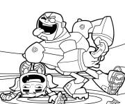 Coloriage Teen Titans Go Cyborg et Changelin