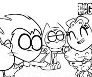 Coloriage Teen Titans Go en couleur