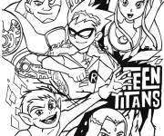 Coloriage Teen Titans Go, les super-héros adolescentes