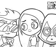 Coloriage Teen Titans mignons