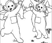 Coloriage et dessins gratuit Les quartes T&eacute;l&eacute;tubbies à imprimer
