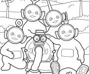 Coloriage Les T&eacute;l&eacute;tubbies en image avec No-No