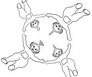 Coloriage Les Teletubbies forment une cercle