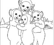Coloriage Les T&eacute;l&eacute;tubbies pour enfant