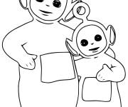 Coloriage Photo des T&eacute;l&eacute;tubbies de dessin anim&eacute;