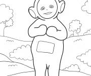 Coloriage T&eacute;l&eacute;tubbie dans la nature