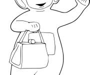 Coloriage T&eacute;l&eacute;tubbie en shopping