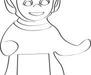 Coloriage et dessins gratuit T&eacute;l&eacute;tubbie en souriant à imprimer