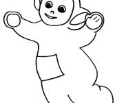 Coloriage et dessins gratuit T&eacute;l&eacute;tubbie La-La se sent heureux à imprimer