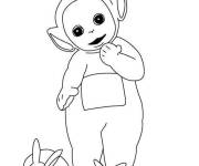 Coloriage T&eacute;l&eacute;tubbie mignon avec des lapins