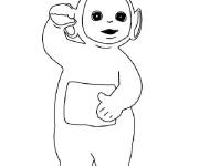 Coloriage T&eacute;l&eacute;tubbie te saluant