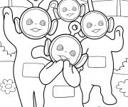 Coloriage T&eacute;l&eacute;tubbies amis ensemble