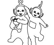 Coloriage T&eacute;l&eacute;tubbies en travaillant