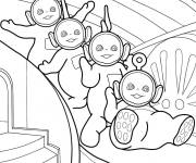 Coloriage Teletubbies Po, Laa Laa, Tinky Winky et Dispy